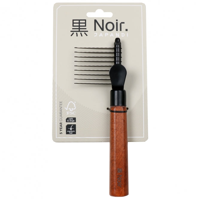 EBI Noir Japandi Entfilzungskamm - L - 19,5 x 6,5 x 2,5cm