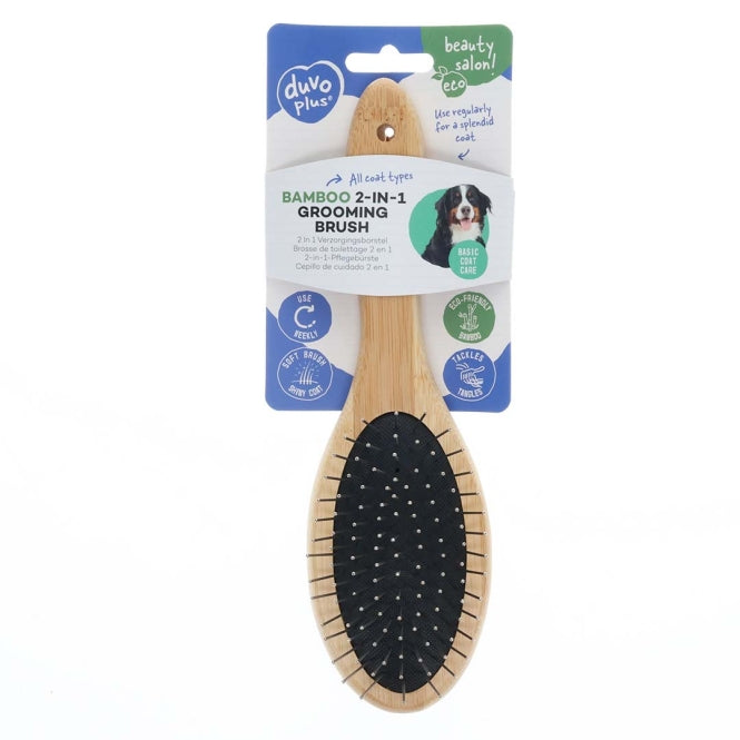 Duvoplus Bamboo 2-in-1 Pflegebürste - 20x6cm